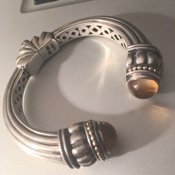 Exquisite Vintage Lagos Cuff** 18k Gold /Sterling/Citrine - Picture 13 of 16